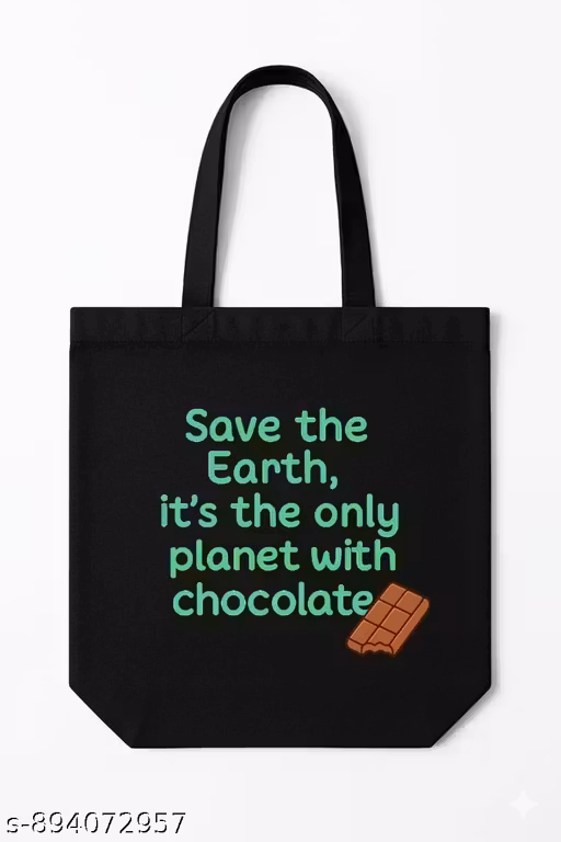 Fabcraft Eco-Friendly Canvas Tote Bag – Sustainable, Reusable Shopping, Beach, Travel & Everyday Wide Tote Bag | Black Canvas | Made in India