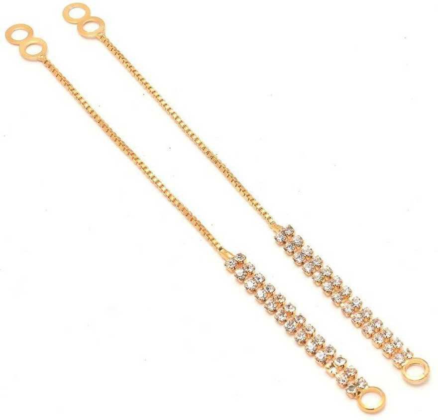 Jewellery Double Ladi Kaan Chain Metal Clip-on Earring
