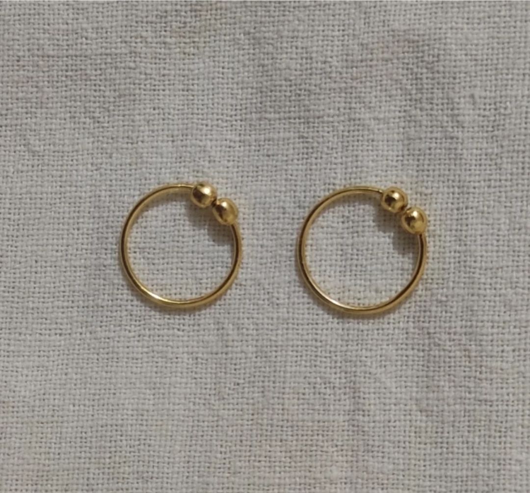 SHOPSY NOSE RING GOLDEN BOLL PACK OF 2