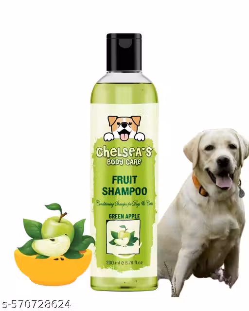 Dog Green Apple Fruit Shampoo | Cleans, Removes Dirt, Conditions, Softens & Detangles Fur | For Labrador & All Dog Breeds – 200 ML