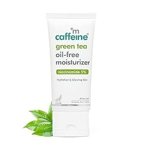 mCaffeine Oil Free Moisturizer for Oily Skin | Hyaluronic Acid & Niacinamide Moisturizer For Men & Women | Face Cream for Barrier Repair, Acne & Hydration | Suitable for All Skin Types - 50ml