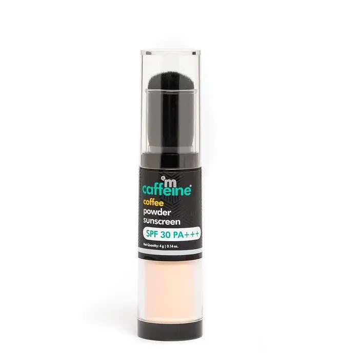 mCaffeine SPF 30 PA+++ Coffee Powder Sunscreen - 100% Mineral, Matte Sunscreen With No White Cast, 4 gm