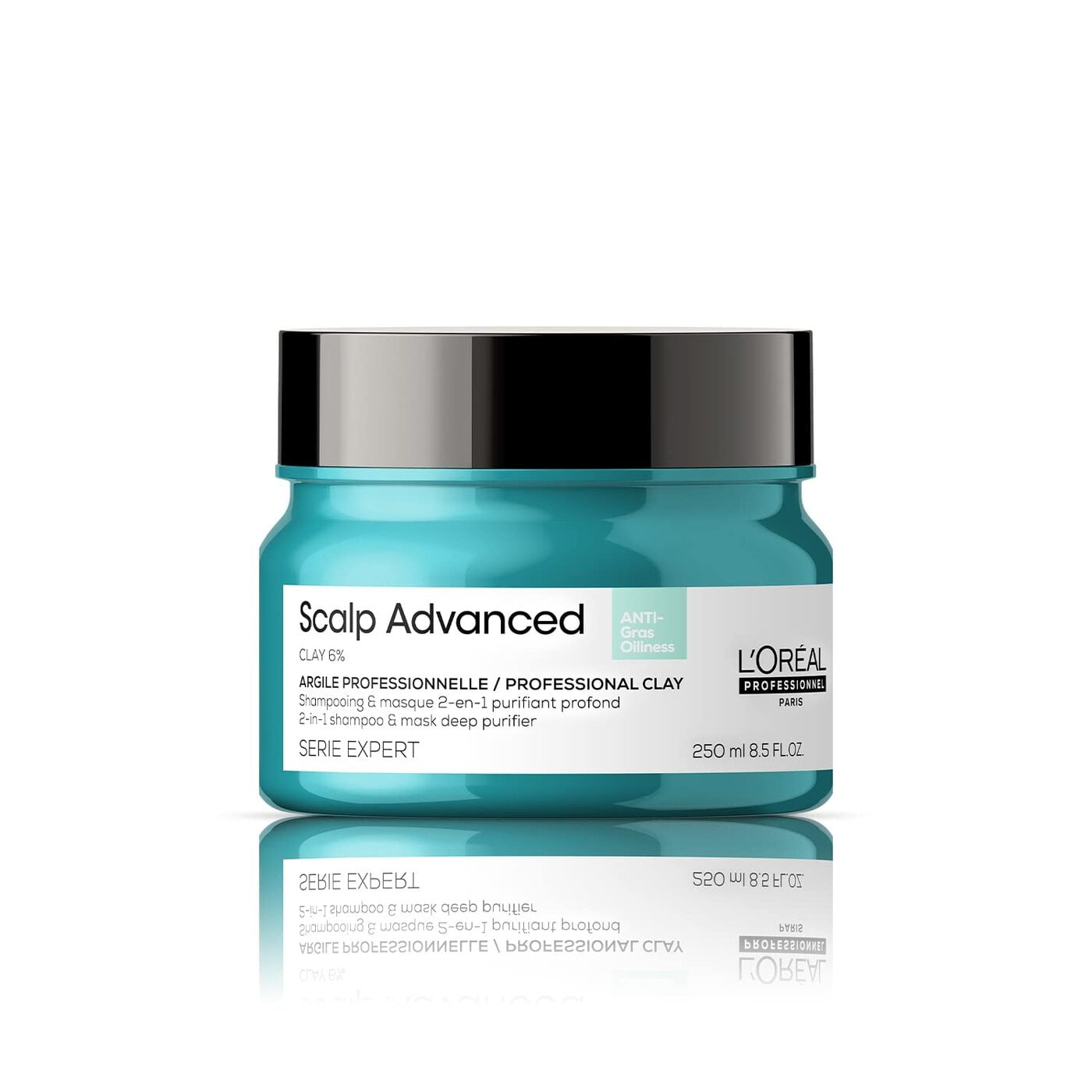 Lﾃ青ｯ??Orﾃ青静打ｾal Professionnel Scalp Advanced Anti-Oiliness 2-In-1 Deep Purifier Clay | For Oily Scalp | With 3% AHA (250 Gm)