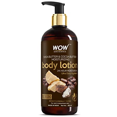 Wow Skin Science Shea Butter & Cocoa Butter Moistuizing, 400 ml