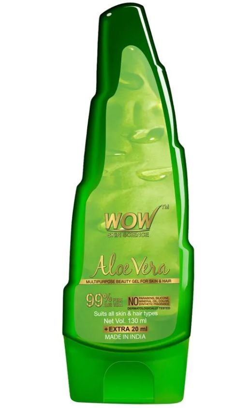Wow Skin Science Aloe Vera Multipurpose Gel - For Skin & Hair, 130 ml