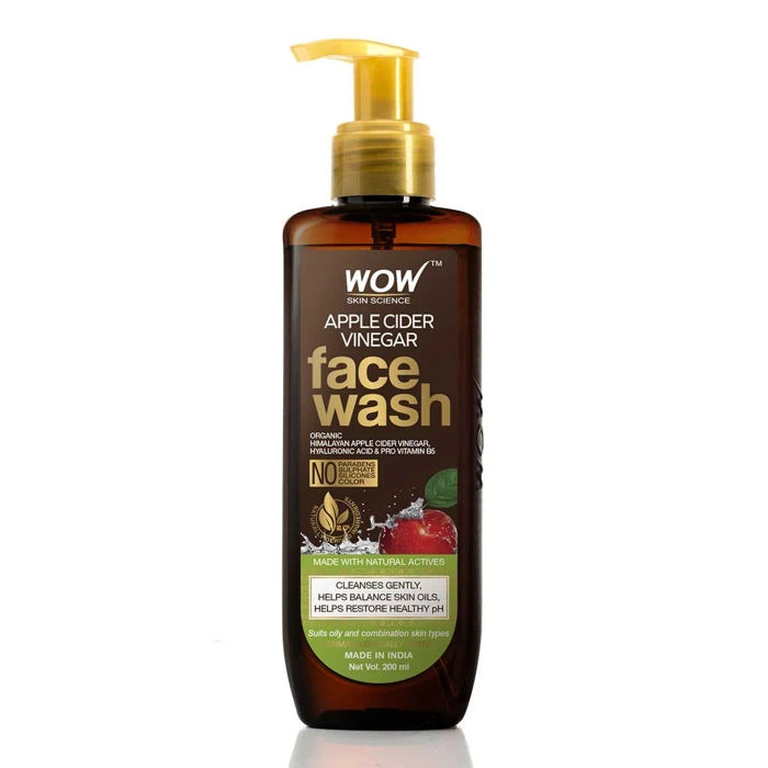 Wow Skin Science Apple Cider Vinegar Face Wash, 200Ml - Cleanses & Nourishes Your Skin