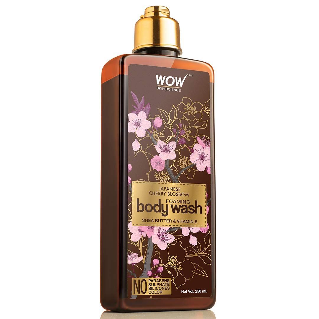 Wow Skin Science Japanese Cherry Blossom Foaming Body Wash - No Parabens, Sulphate, Silicones & Color - 250Ml