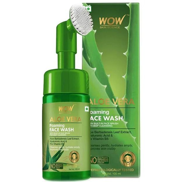 Wow Skin Science Aloe Vera Foaming Face Wash, 100 ml