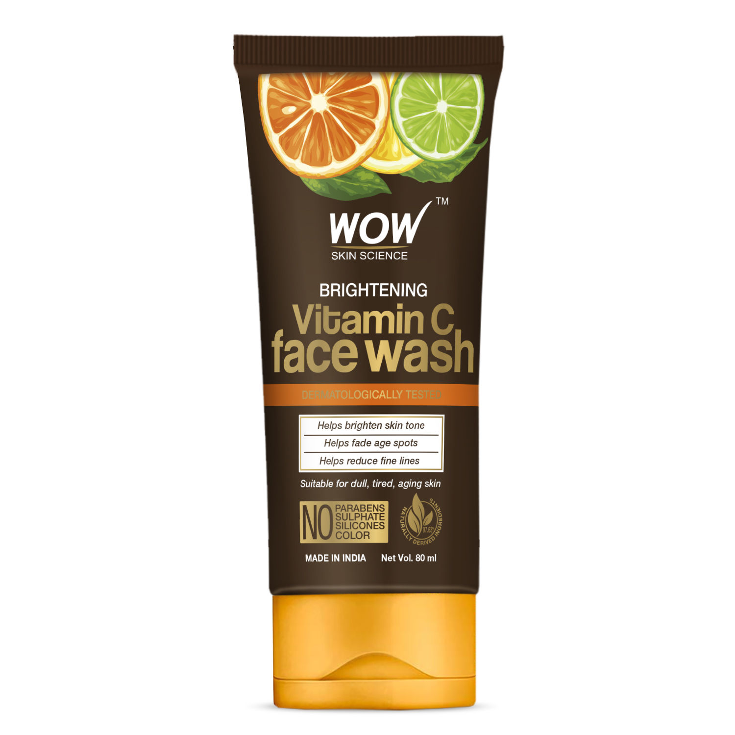 WOW Skin Science Vitamin C Brightening Face Wash - 80 ml