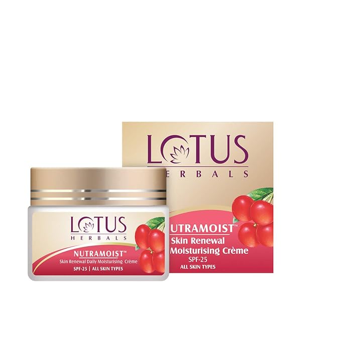 Lotus Herbals SPF 25 Nutramoist Skin Renewal Daily Moisturising Cream, 50g