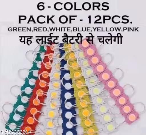 AB DC 12volt Led Bulb Strip Bulb Bike Strip for car Strip Light 12volt dc led Light Coin Module Strings Self Adhesive Led Lights Multicolored Pack of 12