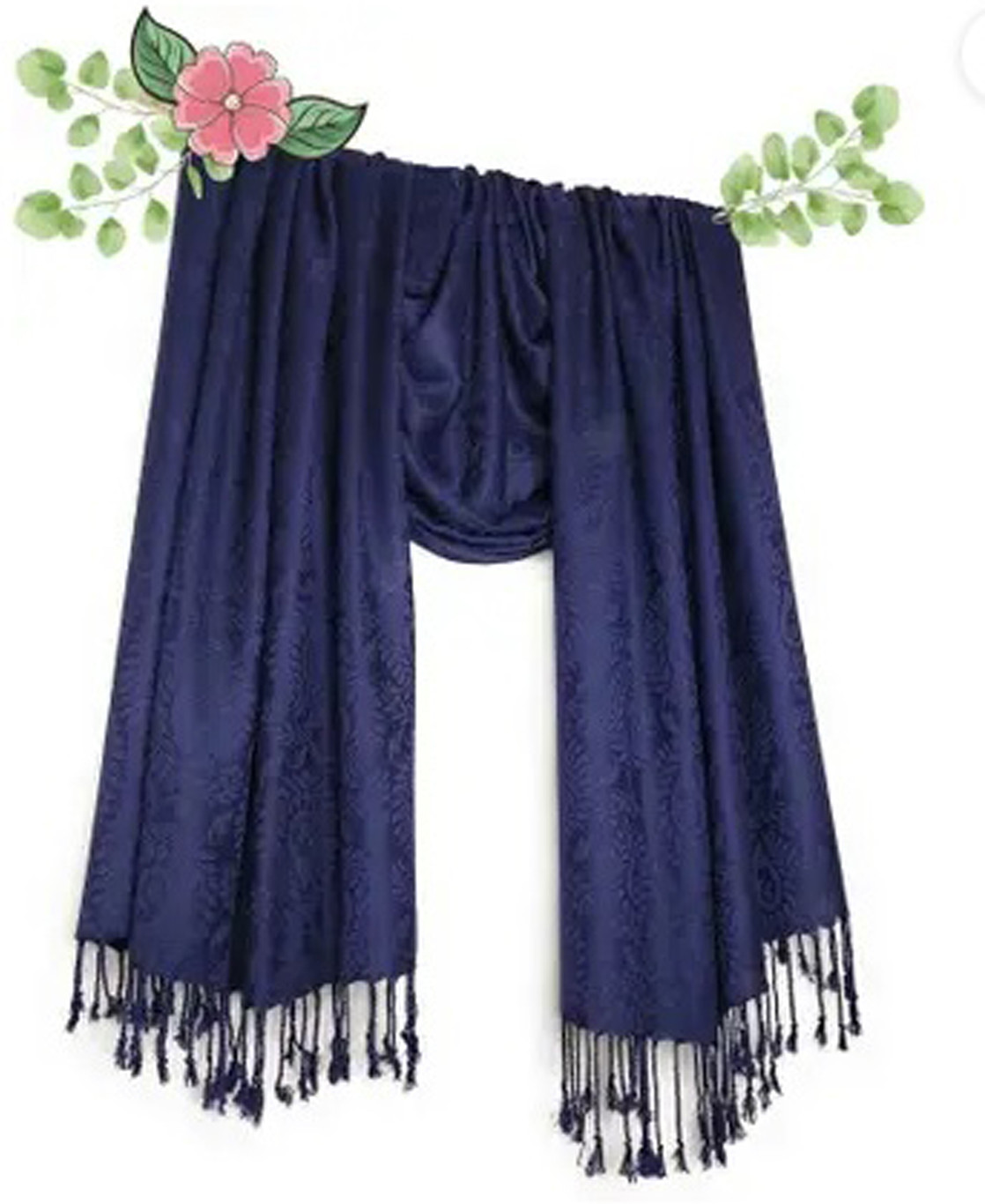Collective Stitch Viscose Blend Self Design Gold Unisex Dupatta