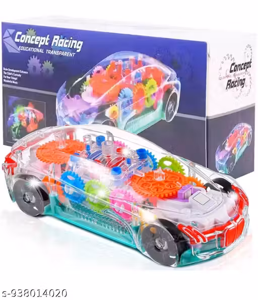 Braj Creation - Concept Racing Car for Kids with 360°Gear Simulation Mechanical Car Sound &Light (Multicolor)
