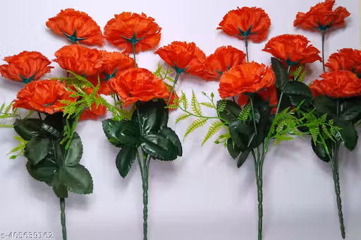 Artificial Carnation Flower Bunch for Home Office Décor Carnation Flower Bunch for Home, Office, Garden, Living Room, Table Top Décor