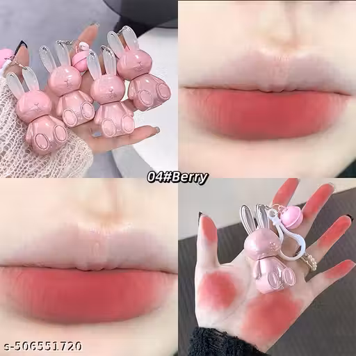 Gege Bear Pink Bunny Velvet Mist Lip Cream – Waterproof, Matte Lipsticks for Women with Soft Blurring Effect, Long-Lasting Lightweight Lip Color, Smudge-Proof & Airy Texture for a Cloud-Like, Plush Look