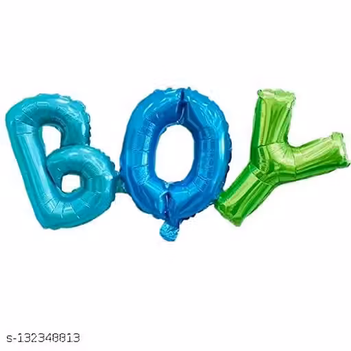 Trade Globe Boy Alphabets Letters with Multi Colour Foil Balloon Party Celebration Decoration For Kids