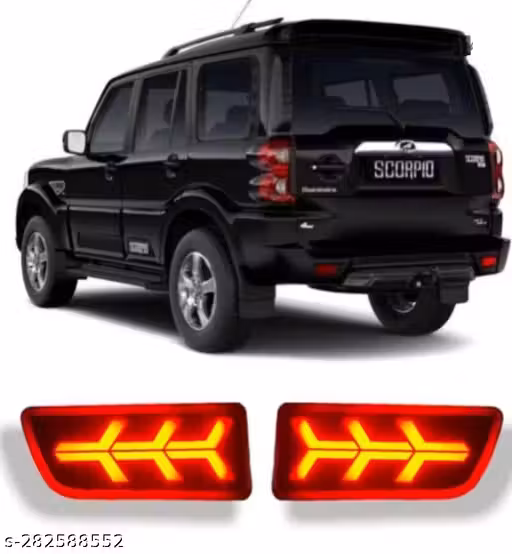 INDMOTIVE REAR BUMPER LED REFLECTOR LIGHT (RIGHT +LEFT MATRIX INDICATOR & SCANNING) FOR MAHINDRA SCORPIO( SET OF 2PCS )