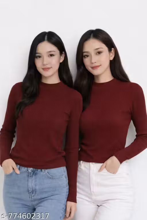 Top for women, top for girls, top for women, top for regular use, girls top for office use, plain top, regular top, classic top, combo pack of 2