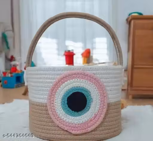 Tamanna Tech RUGS Evil Eye Cute Storage Basket cute Storage Baskets for kids
