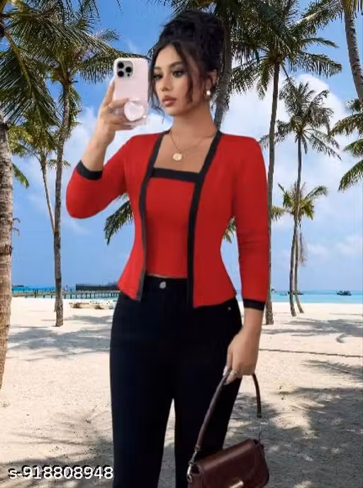 Raabta Maroon Forever Black detail top