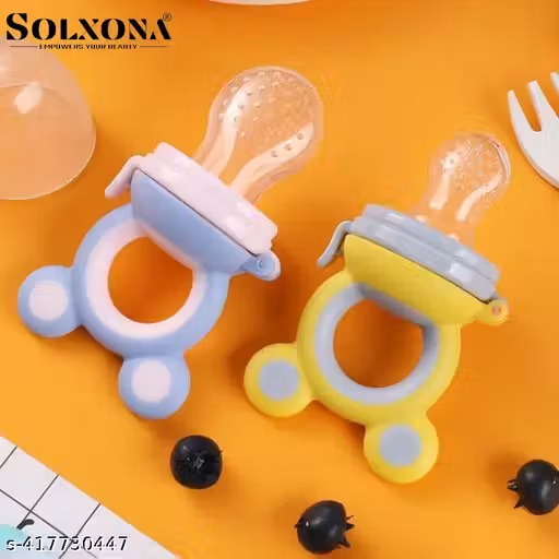 Solxona® baby Silicone Food/Fruit Nibbler, (2 PCS PACK) Baby Food and Fruit Feeder Combo Pack 2PCS