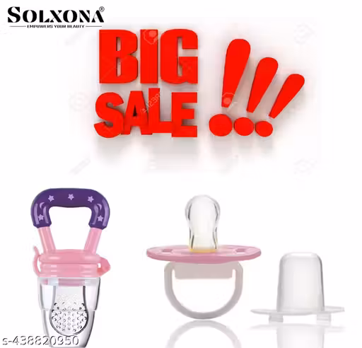 Solxona® Baby Fruit Nibbler and Baby Mouth Nipple for Kids ( Multicolour ) Combo