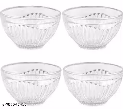 Pack of 6pcs china Bowl set High-quality transparent bowl Ideal for serving dessert, ice cream, fruits, sweets, snacks, curd, or dips