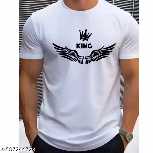 Mens half sleeve white tshirt