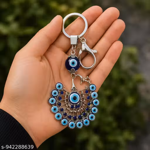 evil eye keychain | Evil Eye Peacock Najar Battu high quality key chain etc.