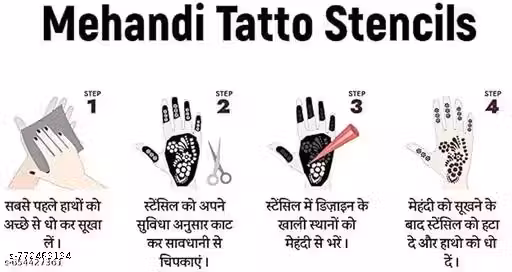 ALS Mehandi stencils for girls and woman