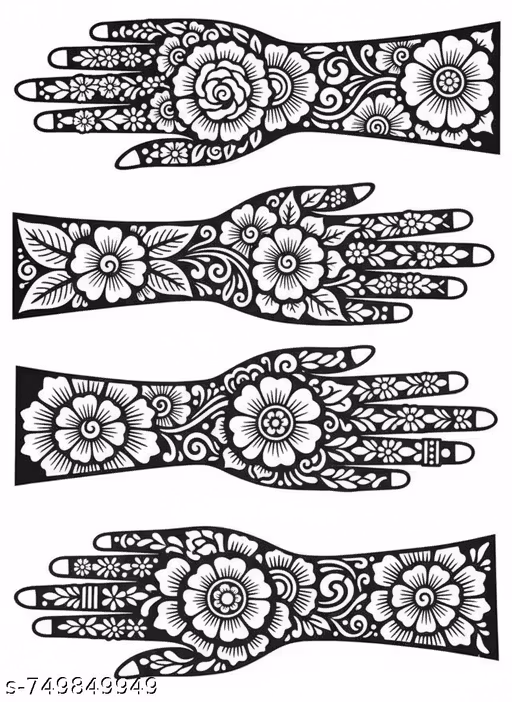 ALS Mehandi stencils for girls and woman