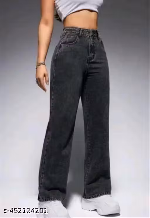 women jeans for wedding look straight fit loose fit jeans pant