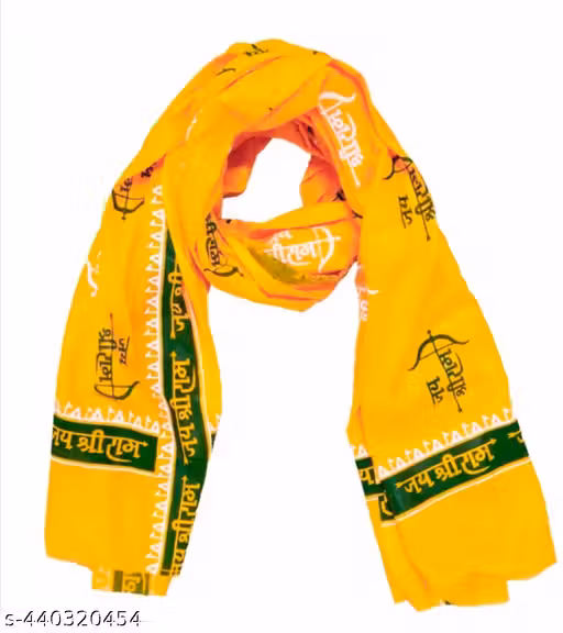 Jai Shree Ram Printed Gamcha – Traditional Cotton Religious Towel / Scarf