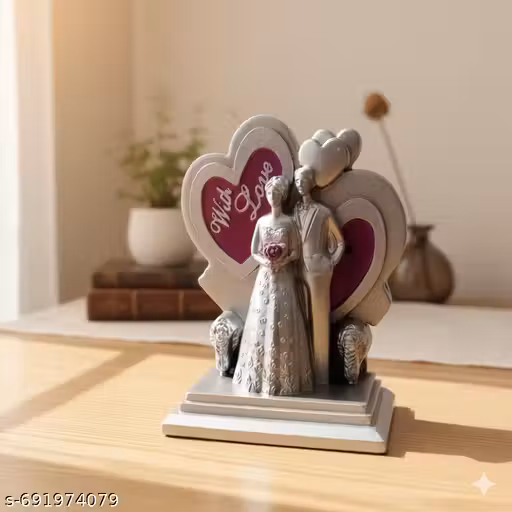 Valentine Couple Gift | Wedding Gift Item | Marriage Anniversary Gift | Engagement Presents | Ideal for Gifting | Decorative Romantic Showpiece for Home & Table Decor
