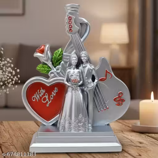 Valentine Couple Gift | Wedding Gift Item | Marriage Anniversary Gift | Engagement Presents | Ideal for Gifting | Decorative Romantic Showpiece for Home & Table Decor