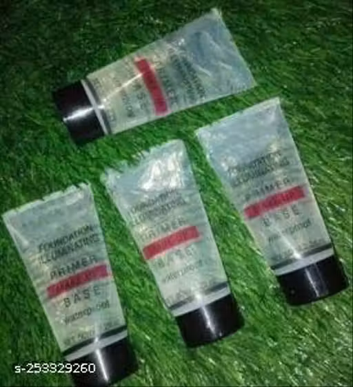 KAVROH BEAUTY HIGHEST QUALITY MAKEUP BASE TUBE GEL WATERPROF & LONG LASTING PRIMER FOR GIRL & WOMAN Primer - (Transparent) pack of 4