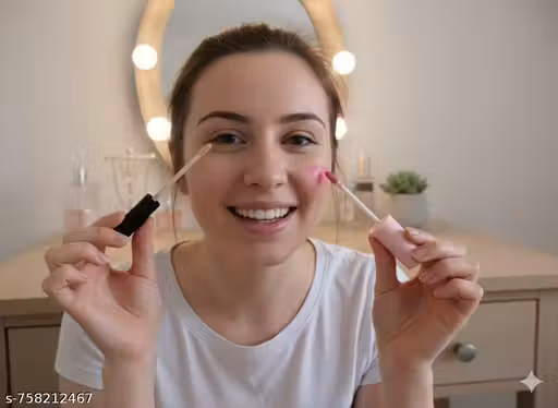2 Pcs Concealer Stick: Combines Highlight And Blusher Stick Long Lasting Combo Pack