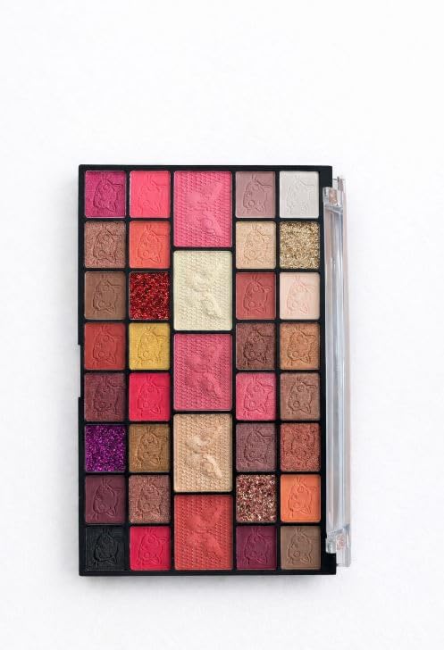 B INIK Multi-Colour Eyeshadow Palette with Blush, Matte Shimmer Glitter Finish, Powder Form For Bridal Makeup