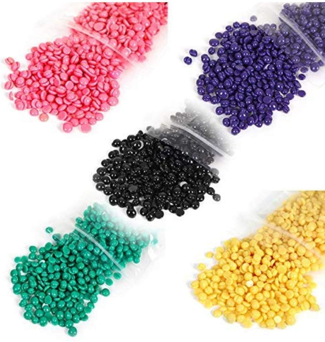 B INIK Hard Wax Beads for Hair Removal, Depilatory Wax Pellets with Wooden Spatula (100Grm/ RANDOM FLAVOUR)