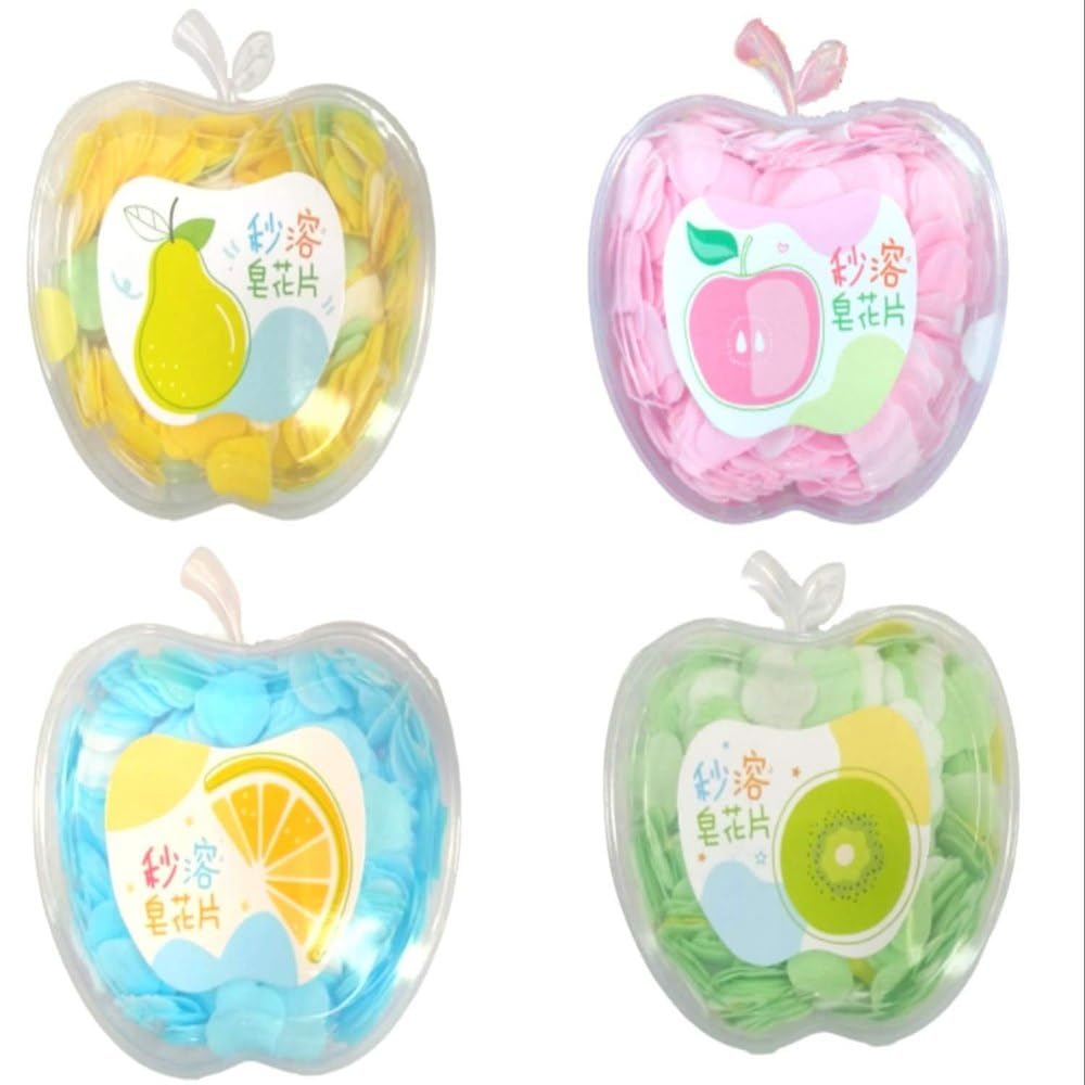 B INIK Fruit Shaped Paper Soap Sheets, Portable Travel Hand Washing (PACK OF 4)