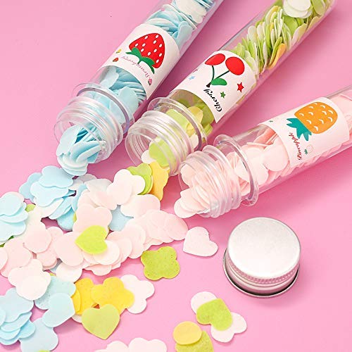 B INIK Portable Paper Soap Sheets, Bottle-Shaped Container, 4 Pack, Hand Washing, Travel Size, Disposable