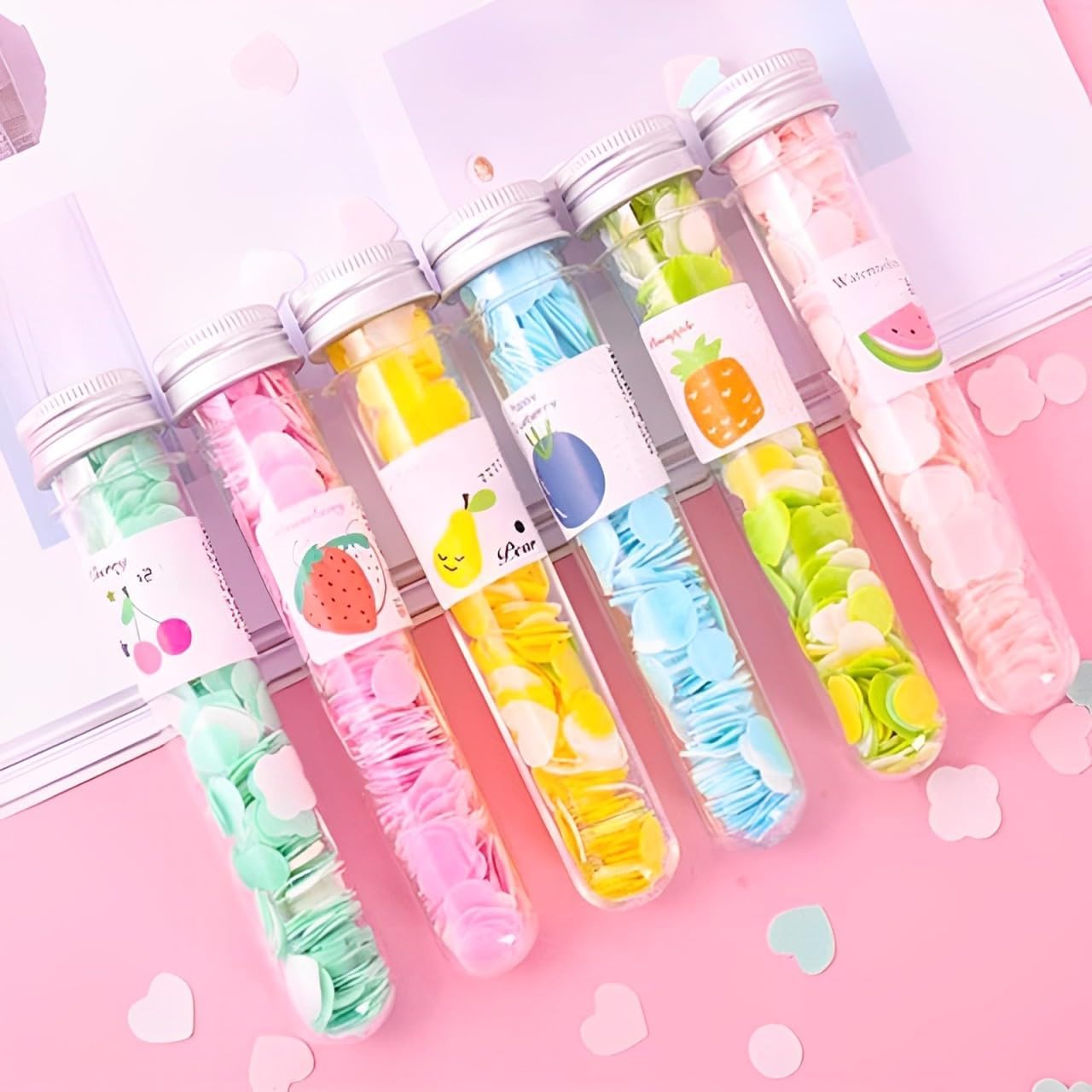 B INIK Portable Paper Soap Sheets, Tube Container (Yellow, Pink, Blue, Green, White, Purple), 6 Pack, Travel Hand Washing