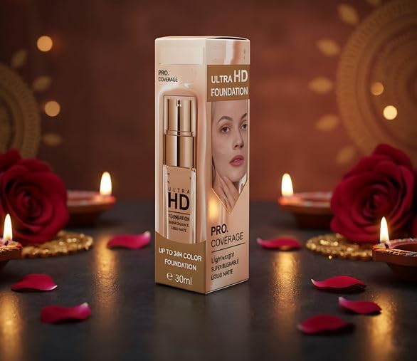B INIK Ultra HD High Coverage Liquid Foundation for Party Look