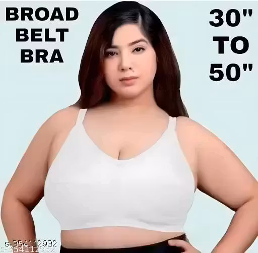 Big Size Bra Plus Size Bra 30 to 50 B or C cup Tendy Cotton Everyday 25mm- Wide Straps Bra Full Coverage Non Padded Big Cup Size Bra