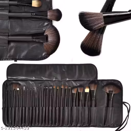 ASREET 24 Pcs/set Makeup Brush Cosmetic Set Kit Black