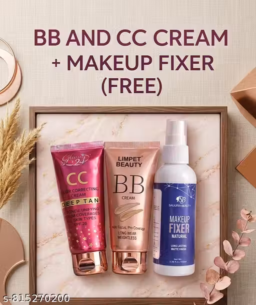 Ultimate Face Glow Combo: BB + CC Cream + Free Makeup Setting Spray
