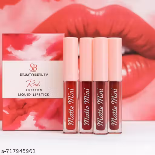 Sajuma Beauty Red Edition Mini Liquid Lipstick Set