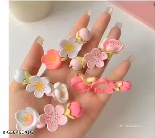 Pack of 6 cute hair clip fancy hair clip flower stylee