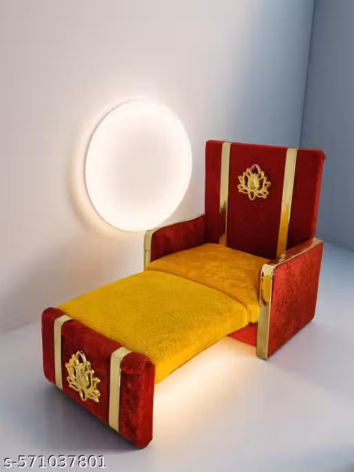 Laddu Gopal ji Sofa Cum Bed Thakur ji Sofa Cum Bed kanha ji sofa cum bed Balgopal ji sofa cum bed by SIKRI Collection RED/MAHROON