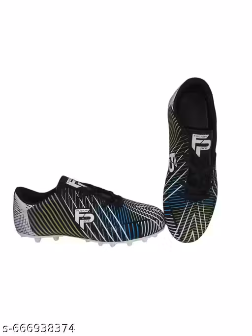 FUSION PRO STUDS ( FOOTBALL KICK BLACK SHOES )